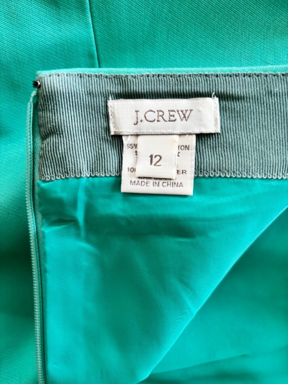 J. Crew Vibrant Tiffany Blue Mini Skirt Size 12 EXCELLENT CONDITION - Picture 5 of 6